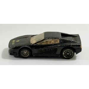 Hot Wheels Ferrari Testarossa Kids 1:64 Black Glitter Vintage 1986 Diecast Car